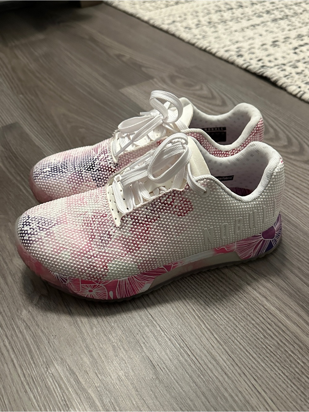 NOBULL Outwork White, Purple and Pink Women's Training Shoe for Lifting